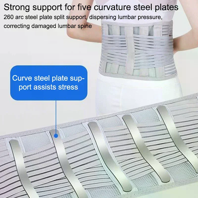 /YOV/Lumbar Support Belt Spine Support Corset Ergonomic Back Support Belt Breathable Waist Brace Adjustable For Work