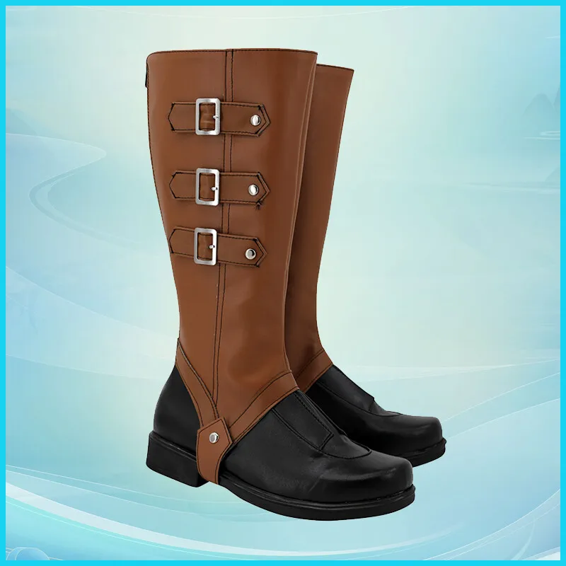 Game The Great Attorney Kazuma Asogi Custom Made Cosplay Shoes Boots Halloween Carnival Props
