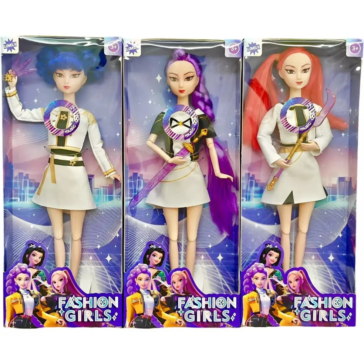 2026 Hot Anime KPop Demon Music Warrior Series Doll Vinyl Toy Rumi Mira zoi Hunters Christmas Advent Calendar Birthday Gifts