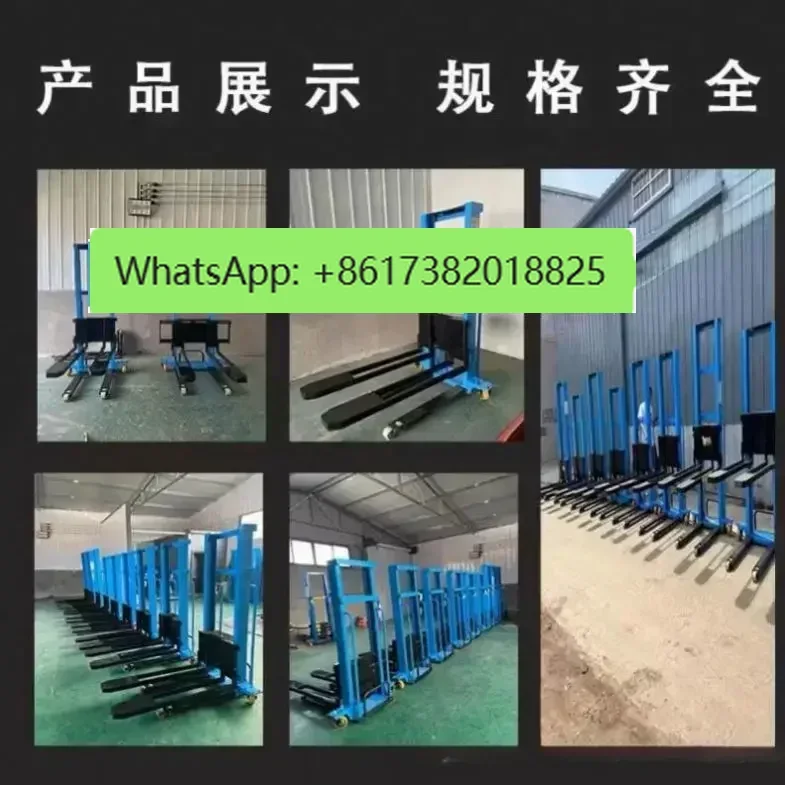 Op het lossen gemonteerde vorkheftruck