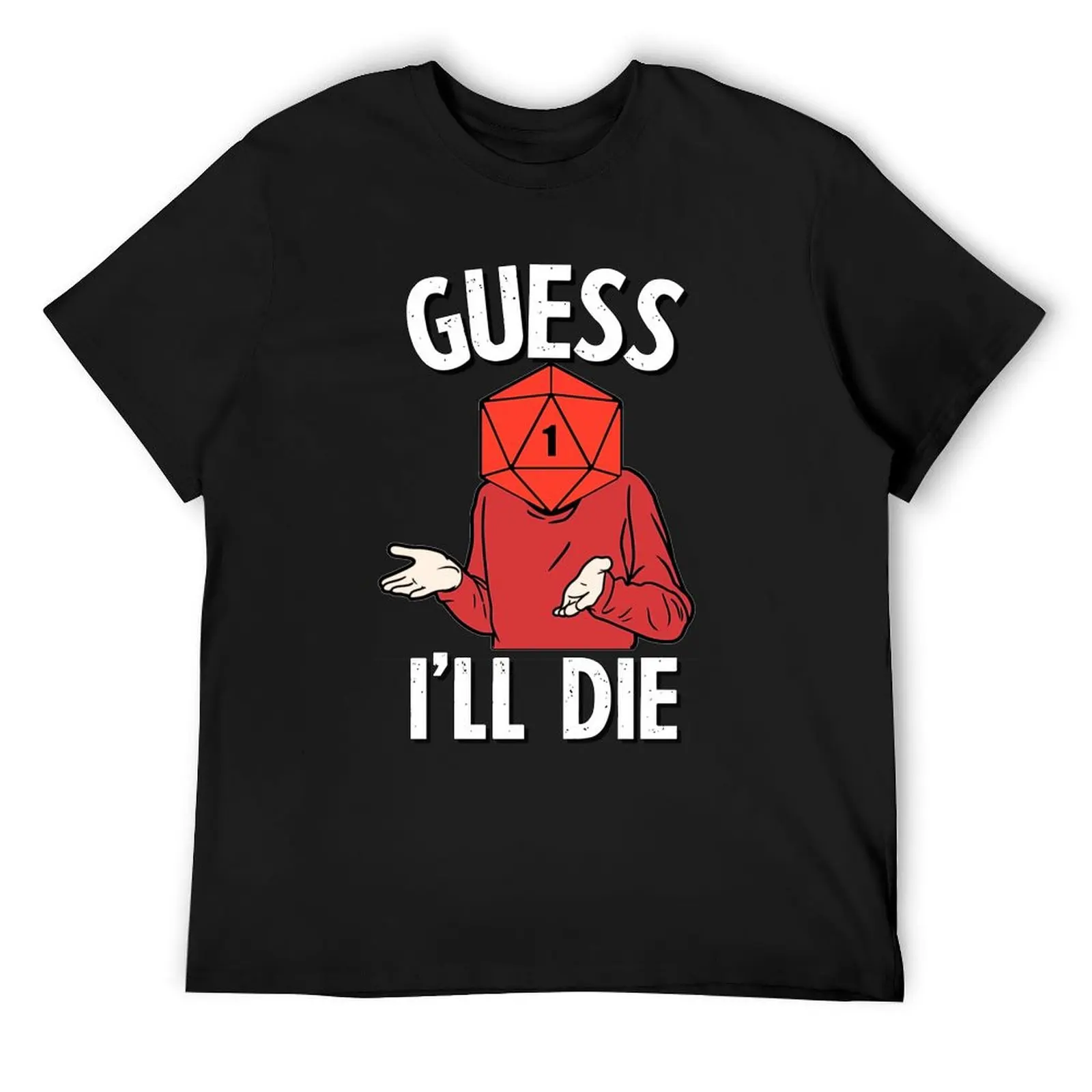 

DnD Guess I'll Die D20 - Natural One T-Shirt Anime t-shirt cute clothes blue archive luxury clothes men