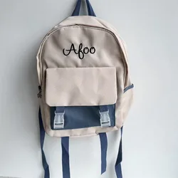 Sac à Dos de Grande Capacité avec Nom Brodé, Cartable Personnalisé pour Lycéens, Sacs de Voyage pour Garçons et Bol