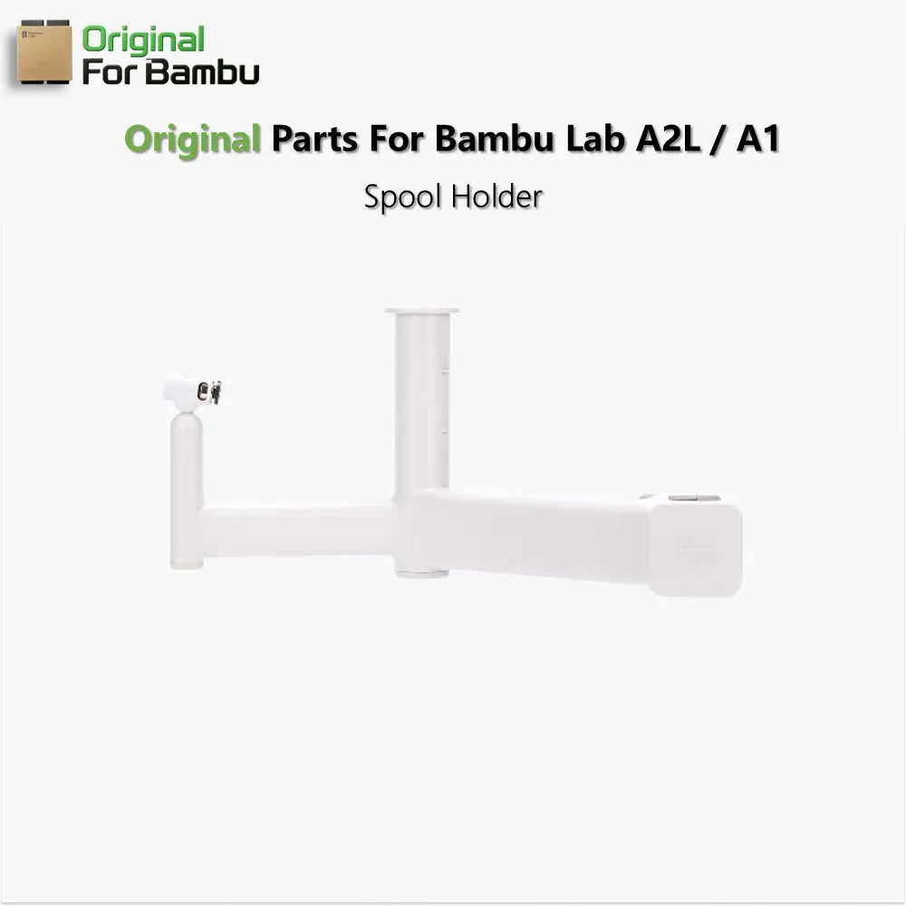 Original Parts for Bambu Lab Spool Holder for A2L/A1, 3D Printer Filament Spool Holder Mount, PTFE Inlet Coupler Included