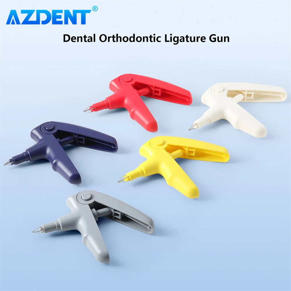 

AZDENT Dental Orthodontic Ligature Gun Ligature Ties Placer Dispenser Elastic Ligature Ring Braces Dentistry Lab Instrument