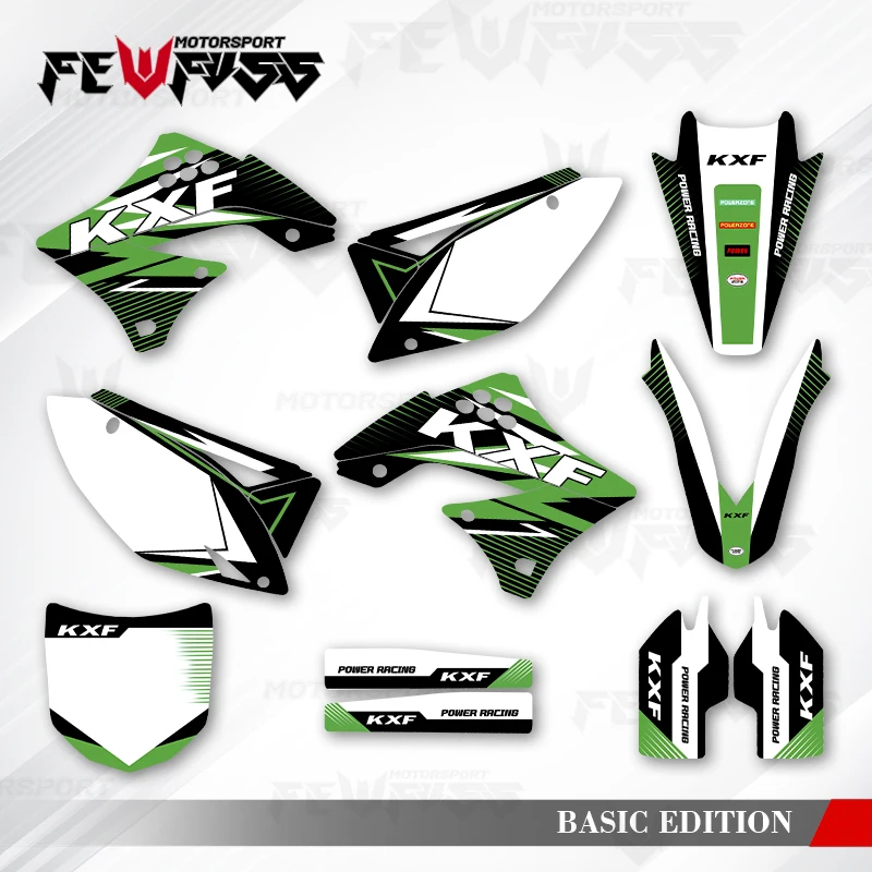 

Графические наклейки Fewfuss, наклейки для мотоцикла, фон на заказ для KAWASAKI KXF 450 2009 2010 2011