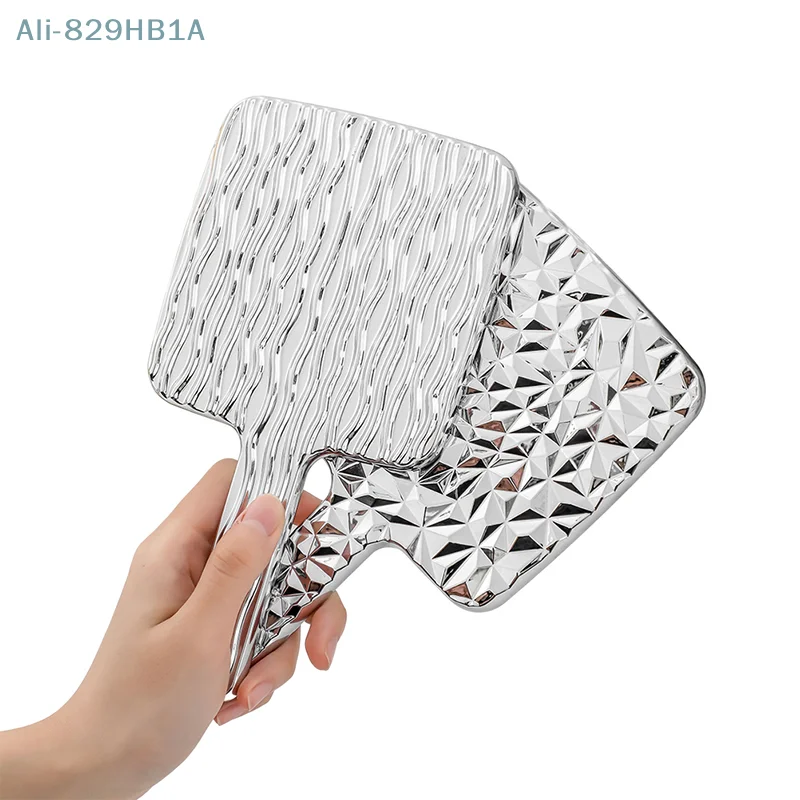 1 pz specchio quadrato Mini specchio cosmetico da tavolo tenuto in mano specchio per il trucco specchio di bellezza portatile metallico da viaggio