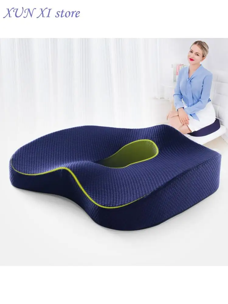 Memory Foam Seat Cushion Orthopedic Pillow Coccyx Office Chair Cushion Support Waist Back Pillow Car Seat Hip Massage Pad Sets