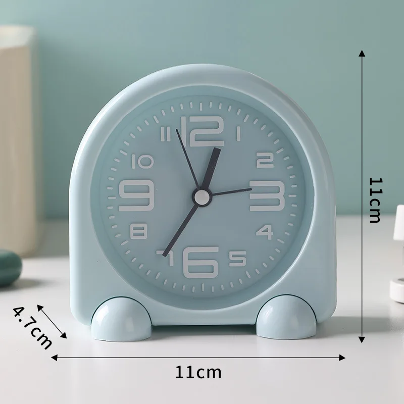 小型デスクトップ時計 シンプルでスタイリッシュな目覚まし時計 学生向け クリエイティブなサイレントプラスチック時計 寝室の入り口の装飾に最適