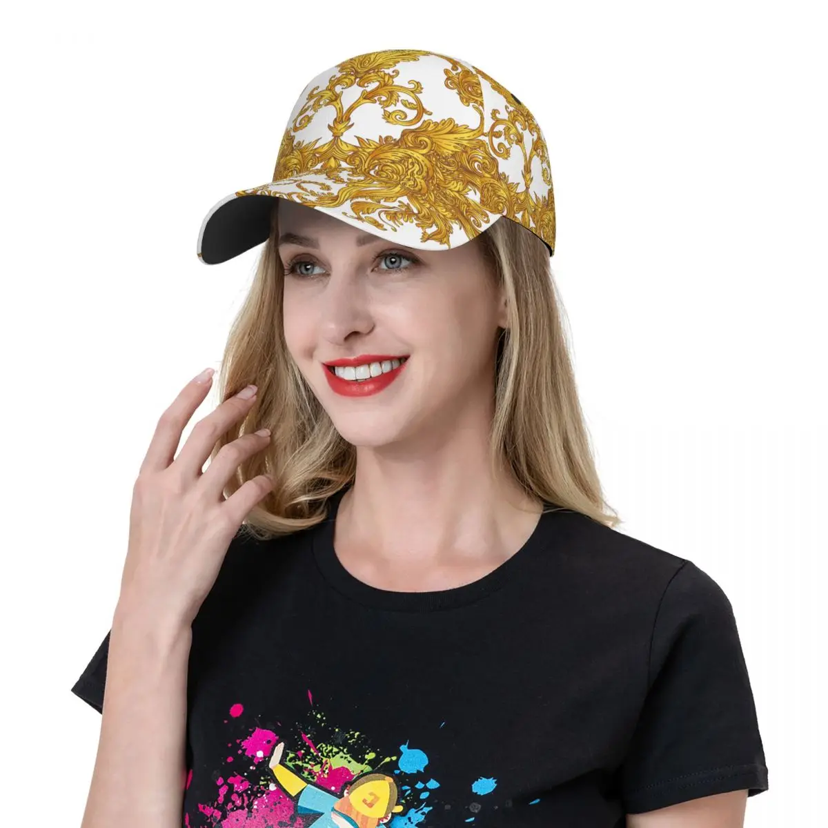 Golden Baroque Outdoor Sport Caps Baseball Hat Men Women Visor Cap Baseball Cap Street Hip Hop Caps golf hat men