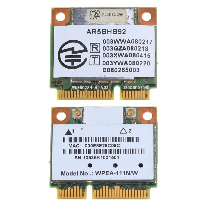 E8BA ATHEROS AR9280 2.4GHZ 5GHZ WLAN MINI PCI-Express AR5BHB92 لبطاقة شبكة WIFI WIFI LINUX WIN10
