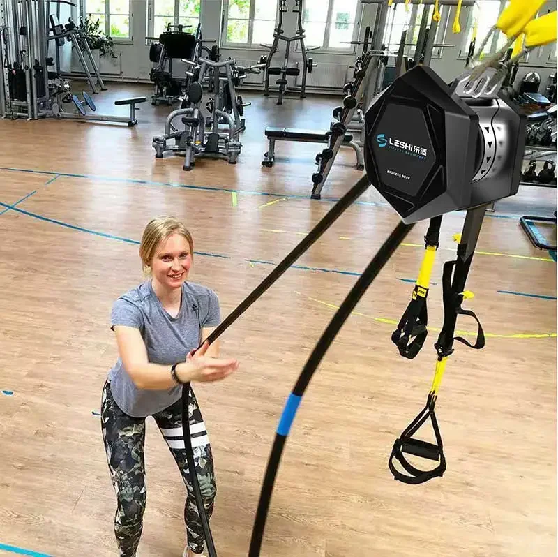 

Custom Rope climbing Machine Gym rope pulling exercise machine pulley Endless rope trainer Suspension Trainers