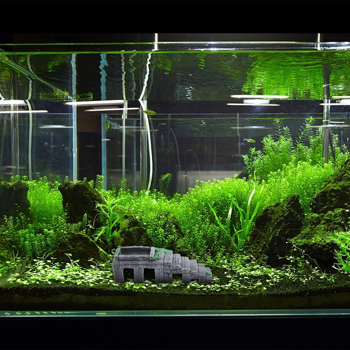 

Resin Bridge Reptile Habitat Climbing Decoration Turtle Cave Hideout Basking Area Aquarium Ornament Fish Hiding Cave Simulation
