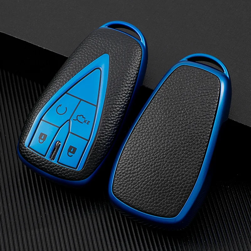 

TPU Leather 4 Button Car Remote Key Cover Case Holder For Changan CS35 Plus CS55 Plus CS75 Plus 2019 2020 Protector Accessories