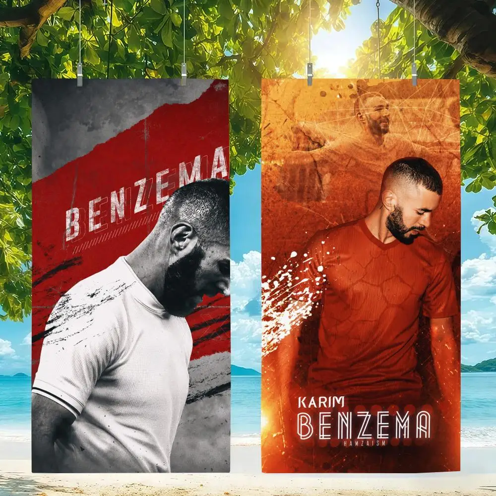 Athlete Karim Benzema Towel Microfiber beach towel, quick-dry, sand-free, ultra-fine fiber, super soft.