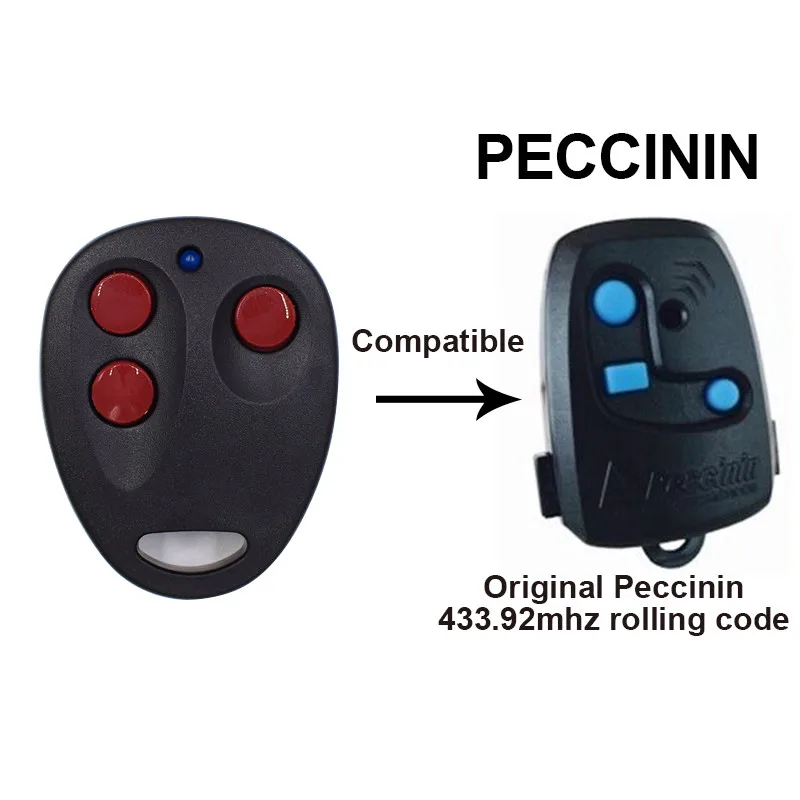 Learning Button Peccinin Remote Control For 433Mhz Pecinin Gate Opener Transmitter