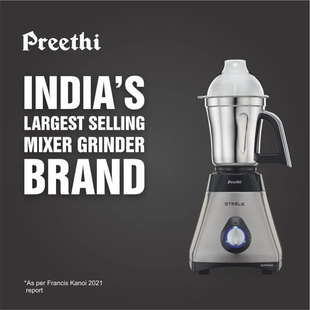 Mixer Grinder, 13 x 8.6 x 12.5 inches, Black, Silver