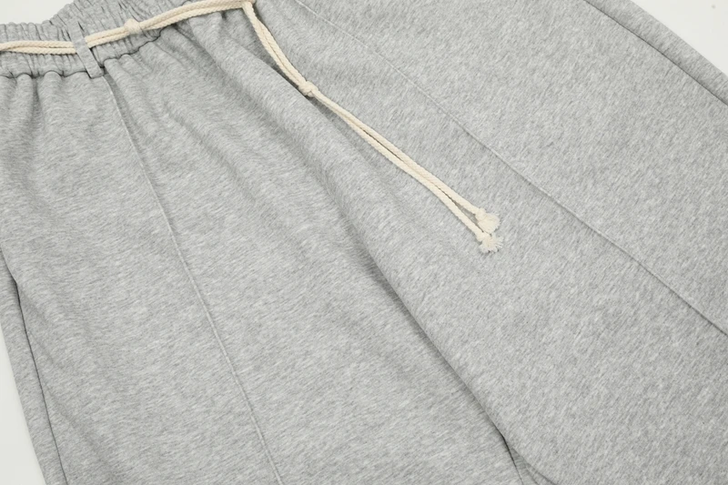 2024, neu in Übergröße, gerades Bein, Jogginghose, Frühling und Herbst, Schwarz, Grau, weite Jogginghose, amerikanische lockere, lässige Jogger für Herren – Detail 16