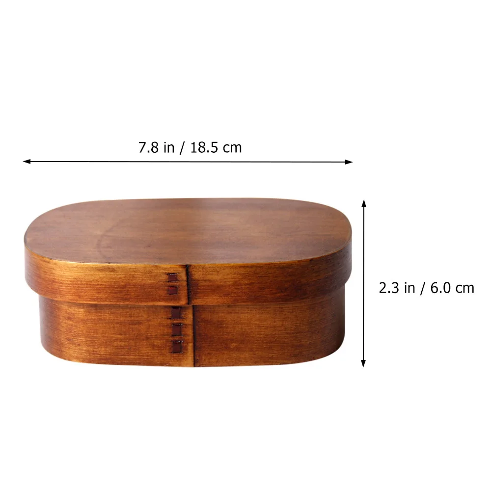 

1Pcs Wood Lunch Box Large Capacity Bento Box Portable Divided Food Container Moisture Proof Dustproof Meal Prep Containers