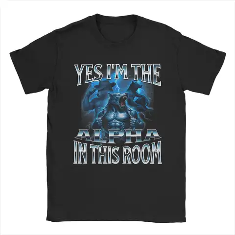 Alpha Wolf Meme Beta Male Funny Embarrassing Cringe Gag Joke T Shirts Men's  Pure Cotton T-Shirts O Neck  Tee Shirt Clothing