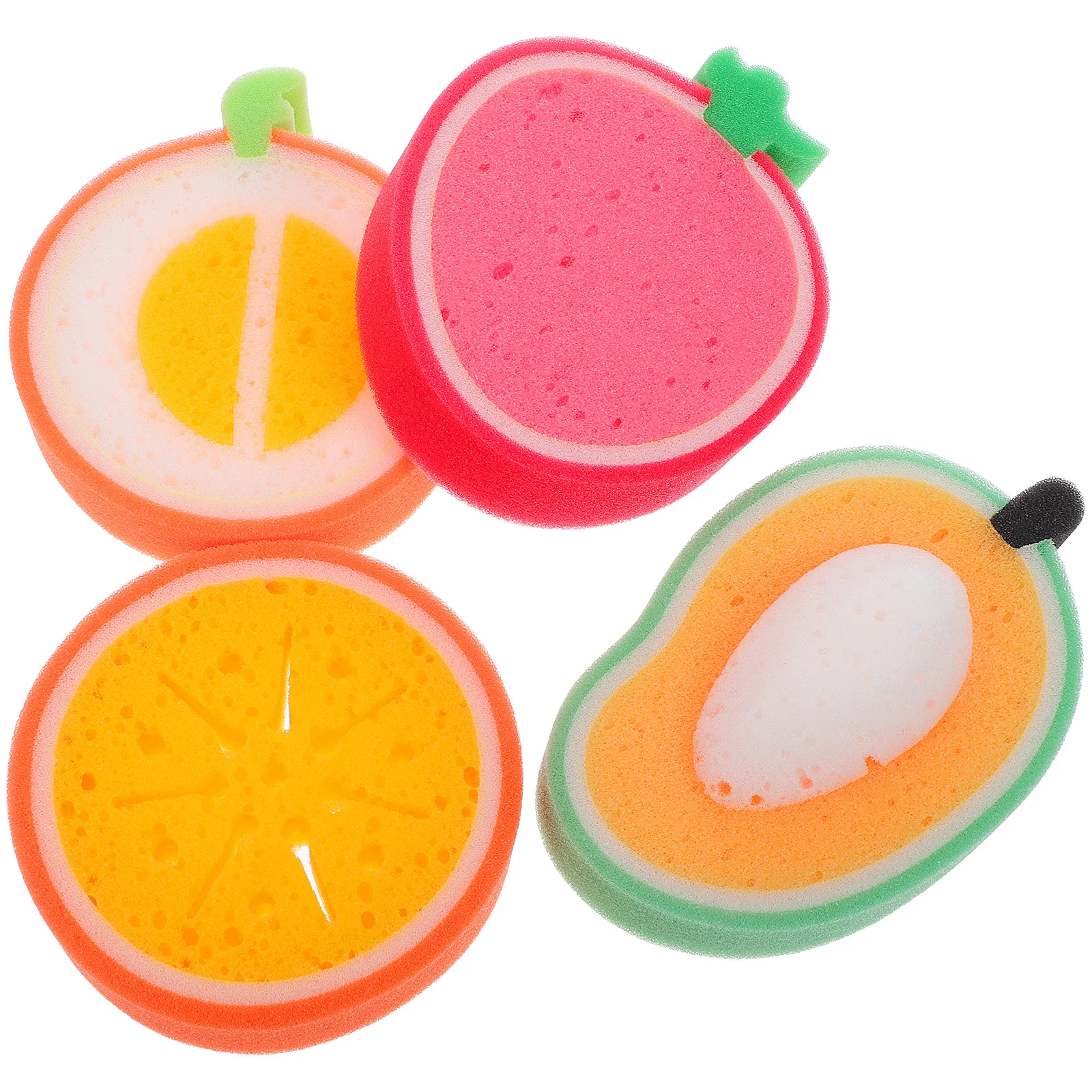 

4Pcs Fruit Shaped Bath Sponges Scrubbers Delicate Tender Skin Exfoliate Protect Health Massage Remove Dead Skin Fatigue Kids
