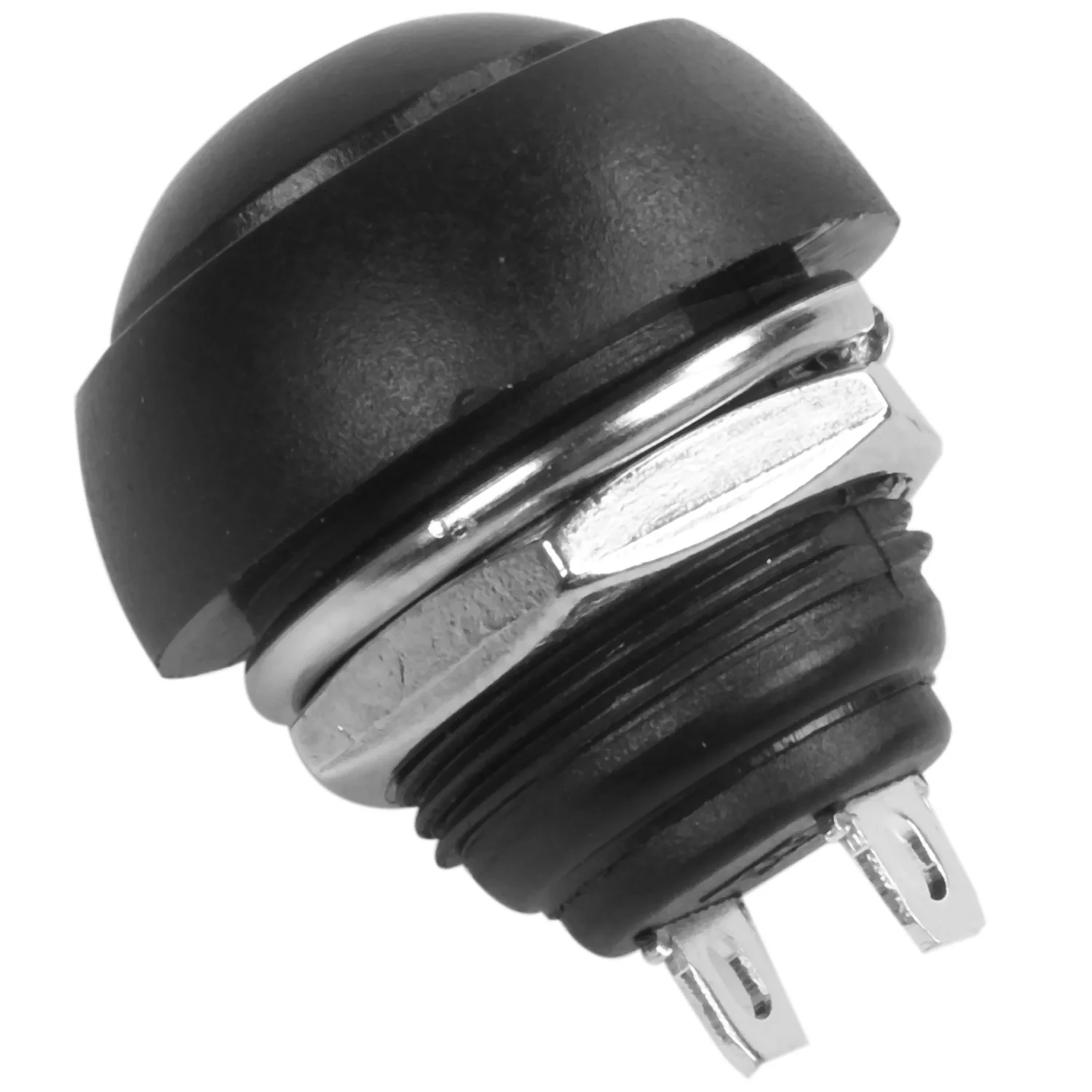 A49T Black 5X Pcs 12mm Waterproof Momentary ON/OFF Push Button Round SPST Switch