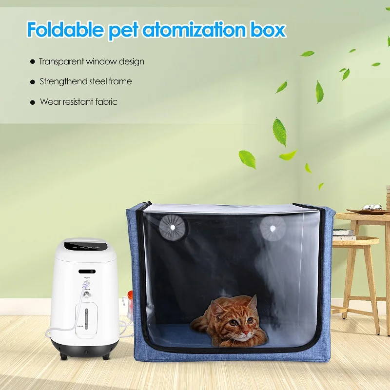 100L Veterinary Pet Atomization Nest, Oxygen Cage Atomization Box,  Cats and Dogs, ICU Cage, Folding Tent, Breathing Medical