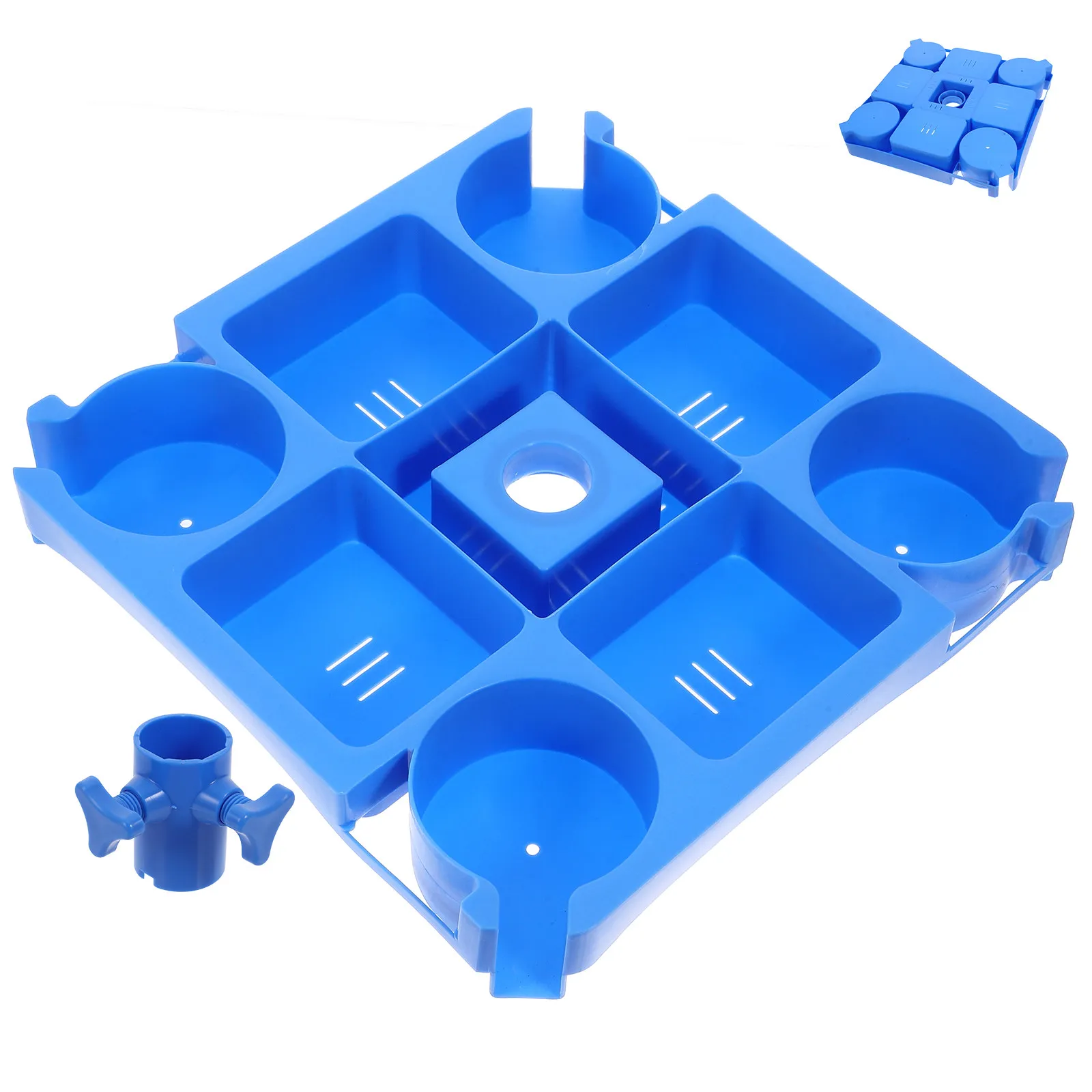 

1Set Outdoor Beach Umbrella Drink Holder Tray for Cups Bottles Snacks Sunglasses Phone Portable Pool Patio Garden Sand Use