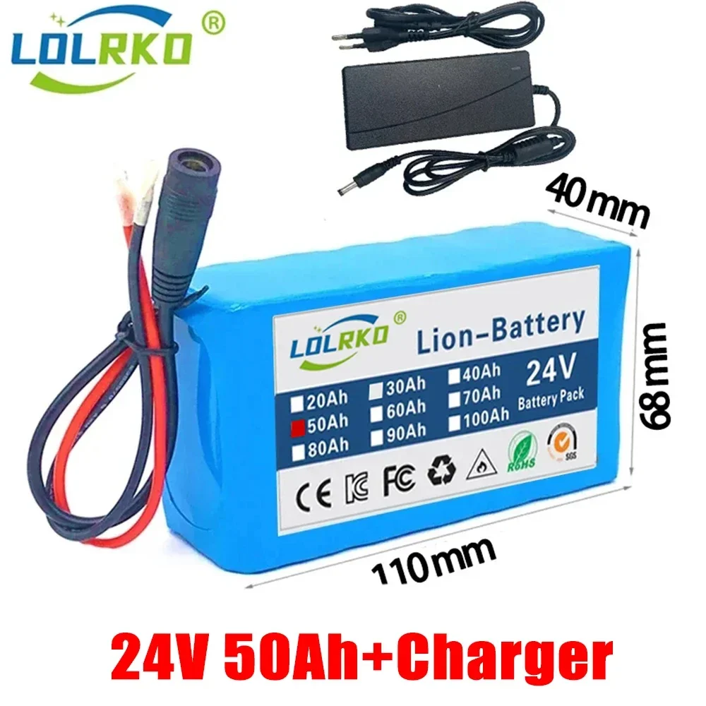 24v 6s2p Lithium Battery Pack 50Ah 18650 Rechargeable Battery Li Ion Battery Pack With Chargerr