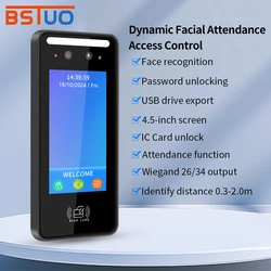 4.5inch Face Recognition Smart Lock System for Gate Turnstile Biometric Electronic Facial Unlock Office Door Control Attendance