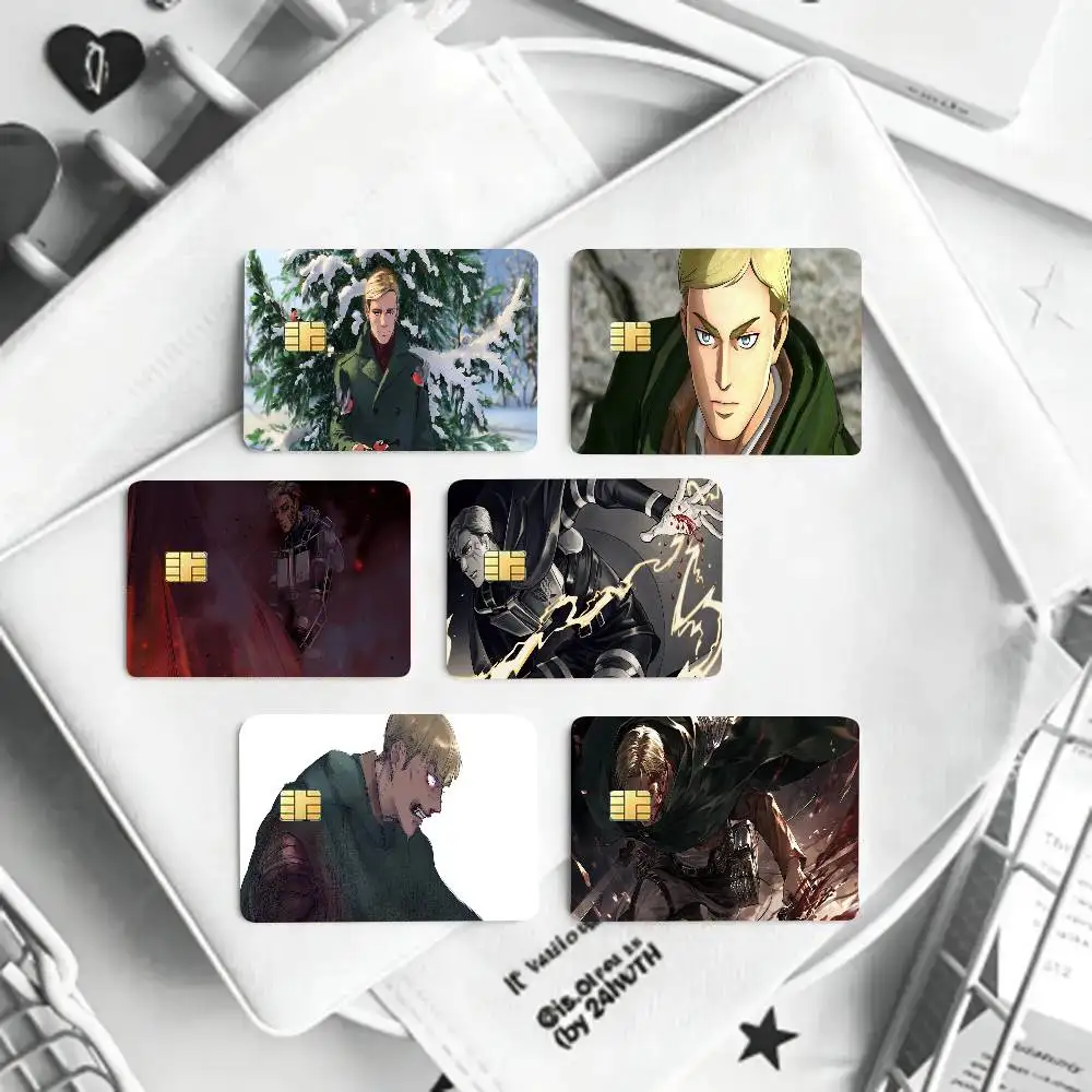 Erwin Smith Anime Credit Card Sticker Waterproof PVC Skin Cover For Debit Bank Card, Removable Card Decal Wrap