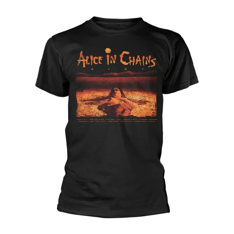 Dirt Tracklist Alice in Chains T-Shirt 100 % Baumwolle Grafik-T-Shirt Herren Damen Sommer Streetwear Top