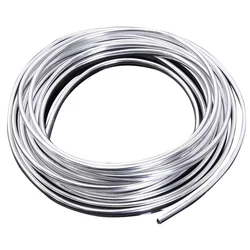 2M Silver Shaped Decorative Strip Car Interior Styling Mouldings Auto Trim Accessories Bright Color Beautiful Lines