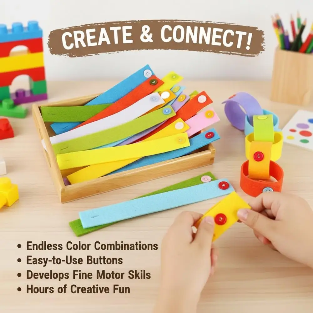 10/20/30 Pcs Montessori Felt Button Toy Motor Skill Development Fine Training Learn To Dress Practice Aid For Kindergarten