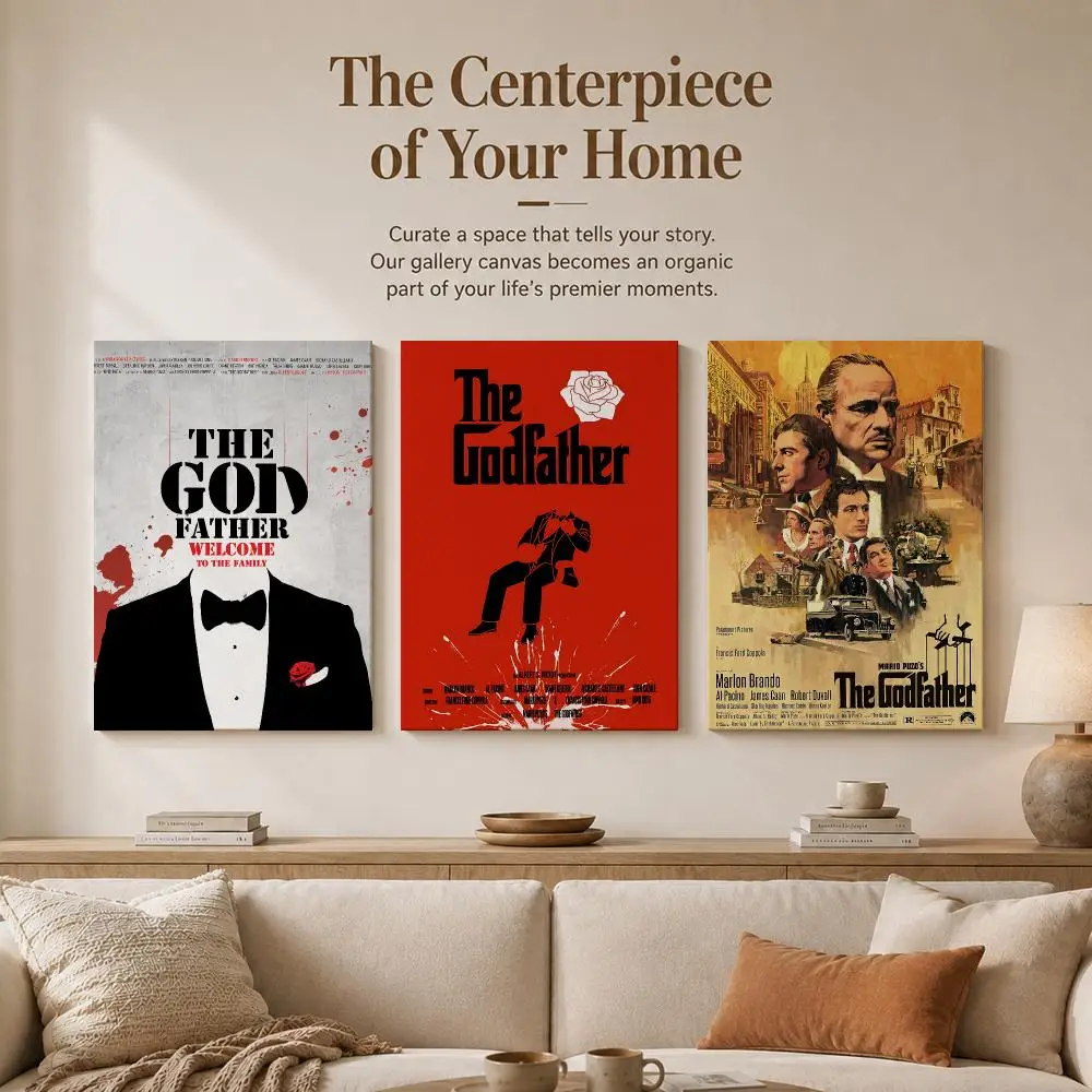 The G-Godfather Mobie Framed Wall Painting Wood Canvas Poster For Living Room Bedroom Hallway Office Home Decor Gift