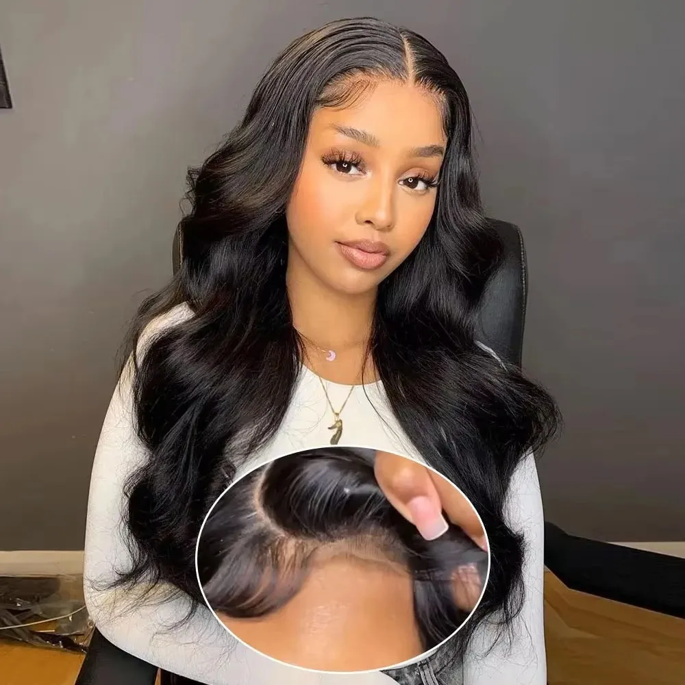 

Body Wave 9X6 5x5 Lace Glueless Frontal Human Hair Wig 38 Inch High Density Brazilian 13X4 13x6 HD Transparent Lace Front Wigs