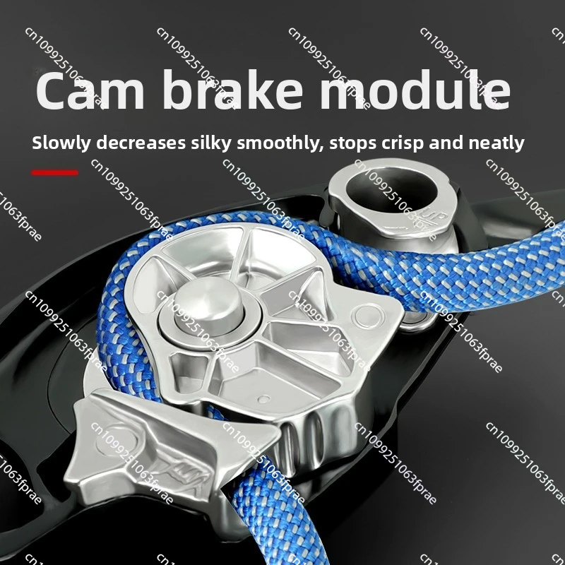 

Outdoor Climbing Downhill, Aerial Work Protection, Descender , Anti-panic Cam Manual Control