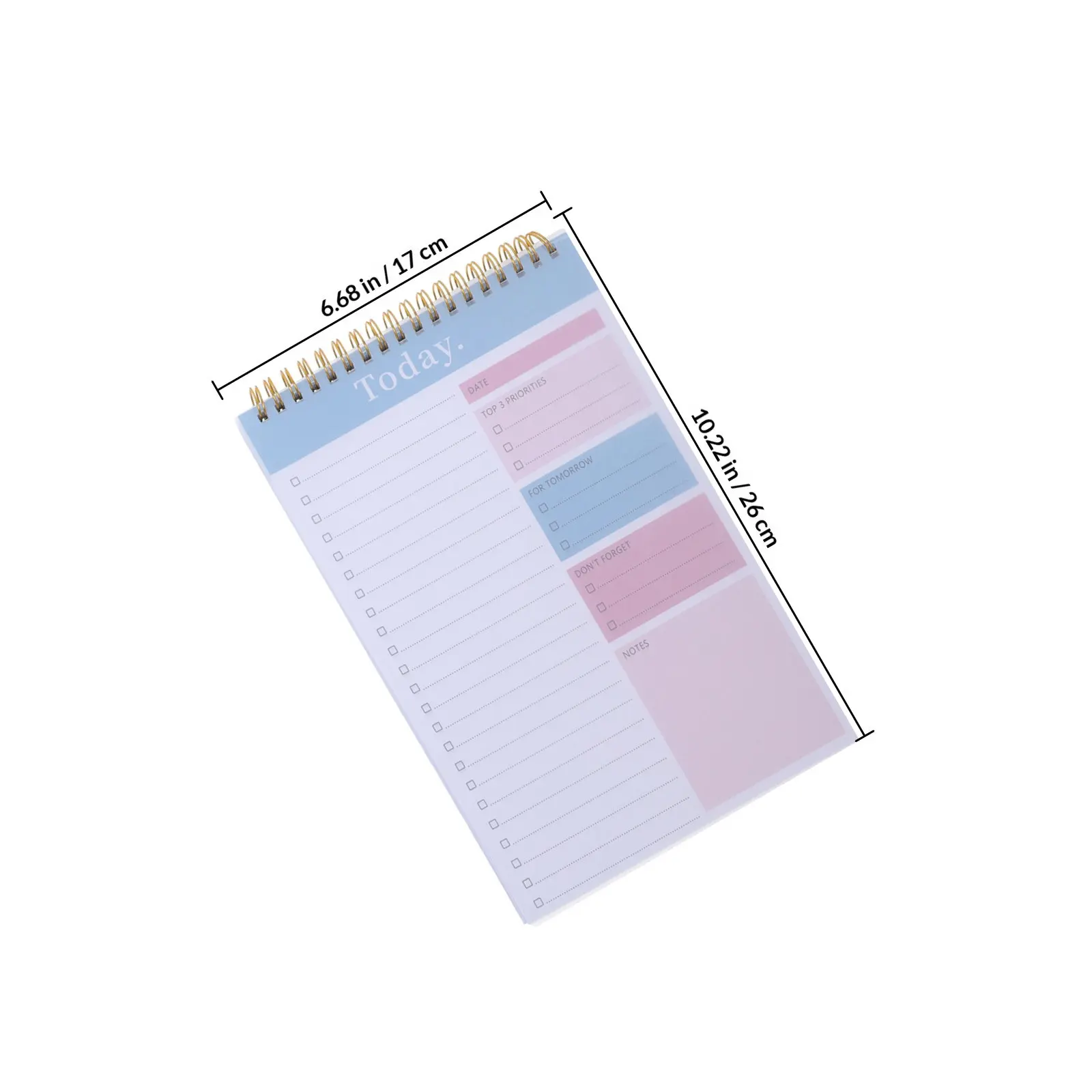 4Pcs Weekly Planner Memo Notepads Double Wire Binding Undated Daily Organizer Task Checklist Personal Student Teacher Planner