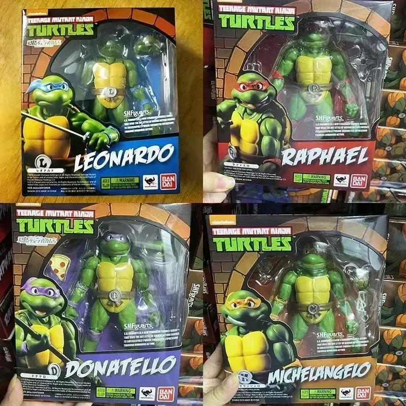 Teenage Mutant Ninja Turtles Anime Figure Shf Leonardo Raphael Donatello Figurine Action Figure Tmnt Model Pvc Toy regalo di compleanno