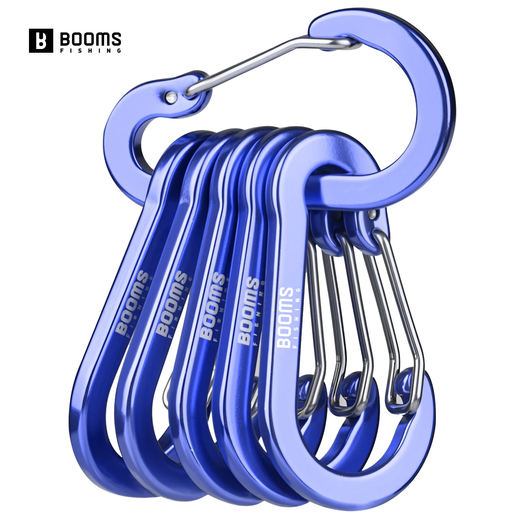 Ausleger Angeln Multi Tool 6Pcs 5cm D-ring Aluminium Legierung Karabiner Clip Outdoor Reise Haken Schnalle Karabiner camp Ausrüstung – Detail 1