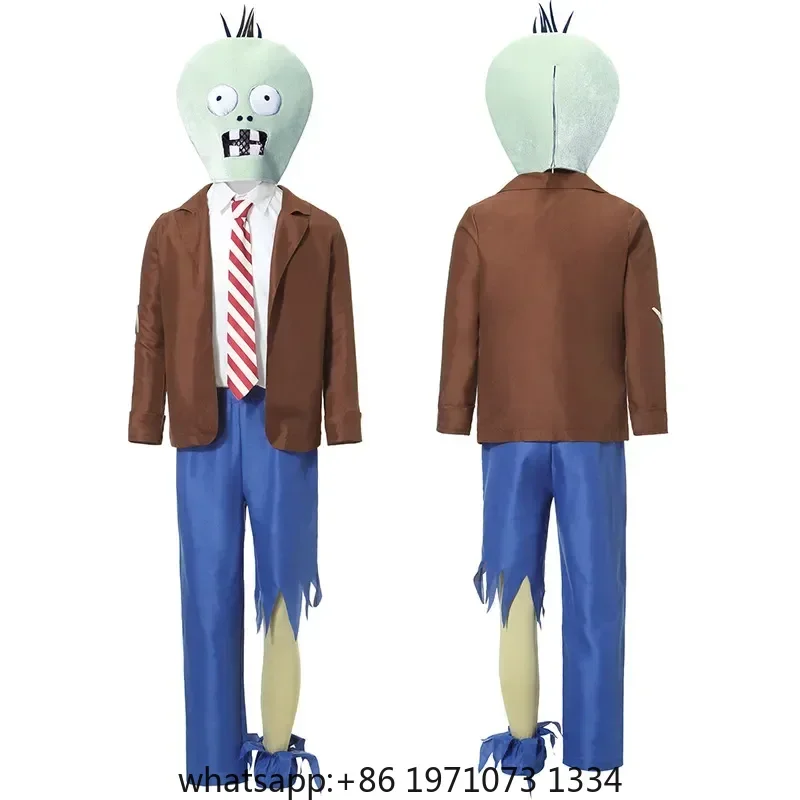 Halloween Family Festival Plants Vs. Zombie Humanoid Doll Cosplay Set Adult Kid Party Stage Performance Role Terrorist Clothing