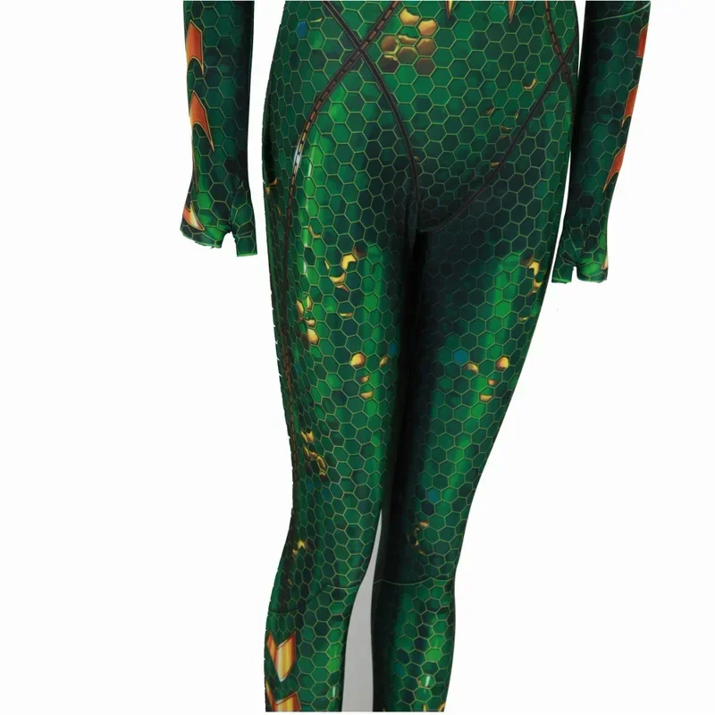 New Women movie Aquaman Mera Queen costume cosplay Zentai jumpsuit outfits clothes