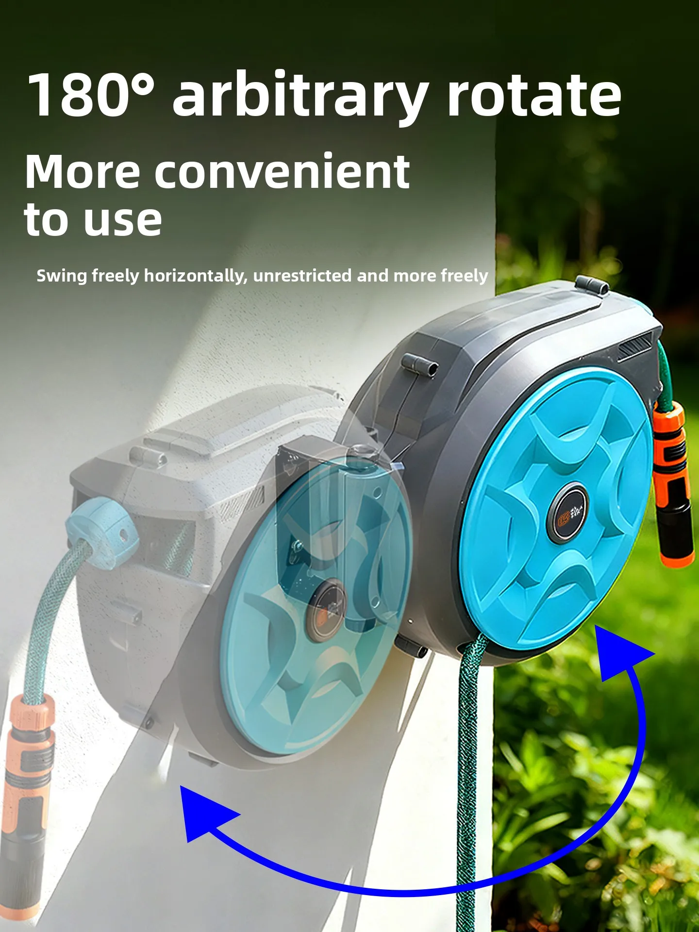 Automatic recycling telescopic water pipe reel, garden watering, car washing, water gun, wall-mounted hose, automatic storage