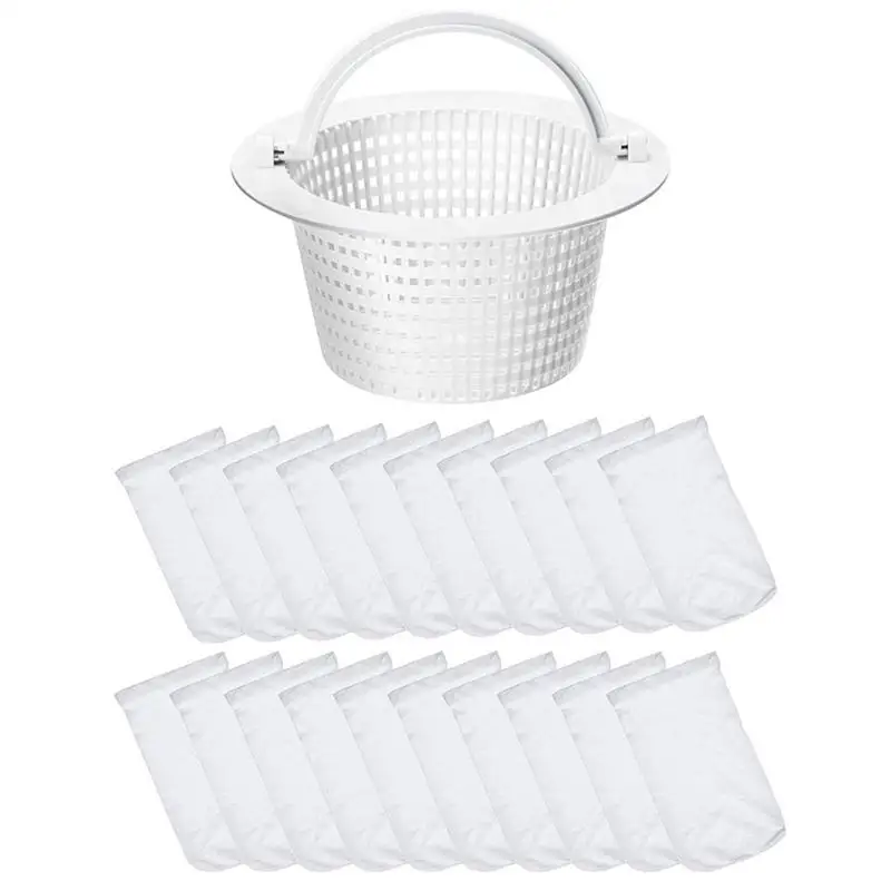 

Skimmer Basket Set for Inground Pool Durable Strainer Basket with Pool Skimmer Socks Swimming Pool Accessories to Remove Debris