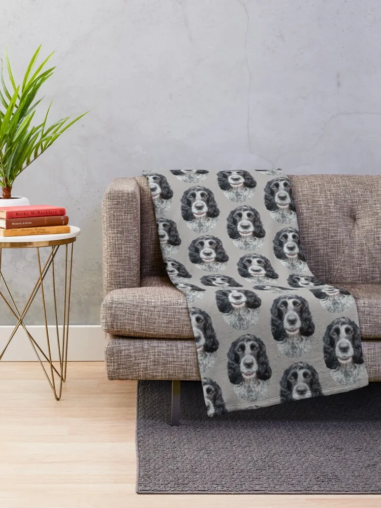 Rosie the Blue Roan, Cocker Spaniel Throw Blanket funny gift Bed covers Baby Blankets