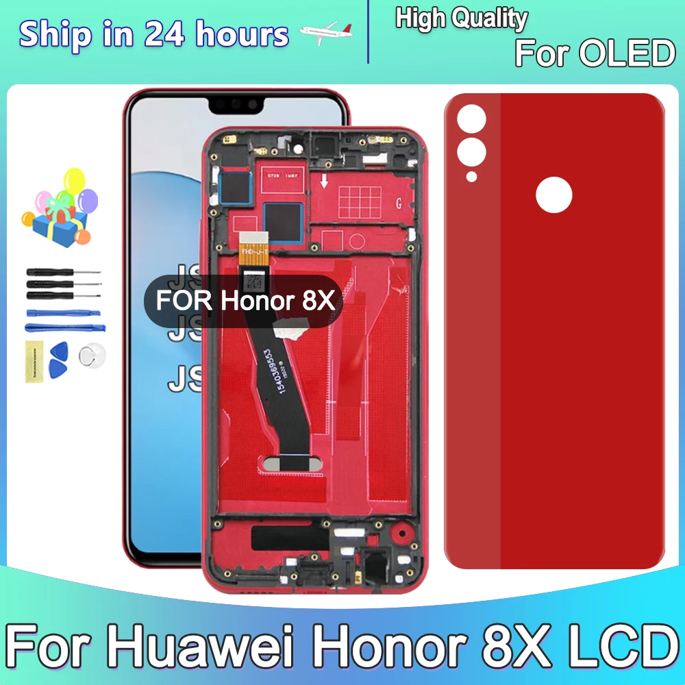 OLED Para Huawei Honor 8X Display LCD Touch Screen Digitador Peças de Reposição Para Honor 8X LCD JSN-L21 JSN-L22 Tela