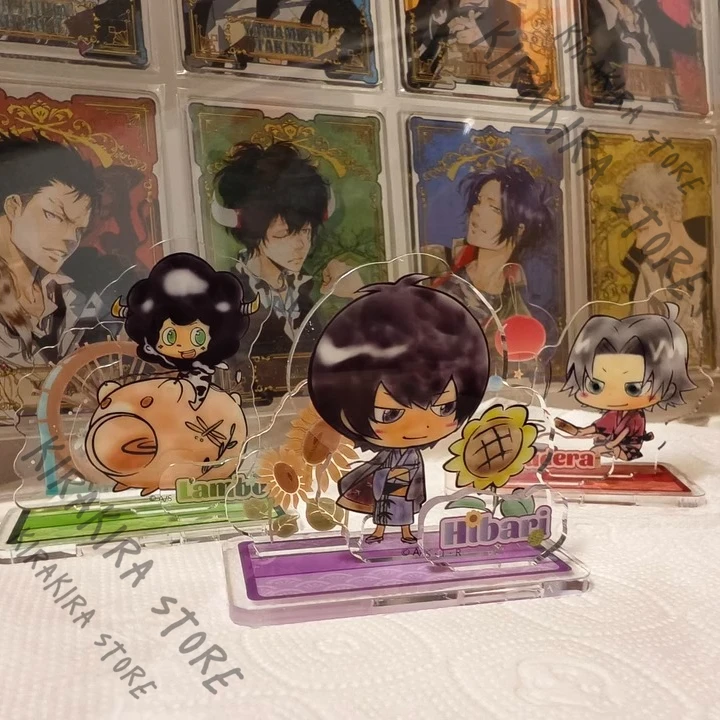

HITMAN REBORN Genuine Acrylic Mini Standing Sign Cosplay Figurine Ornament Sawada Tsunayoshi Gokudera Hayato Hibari Kyouya