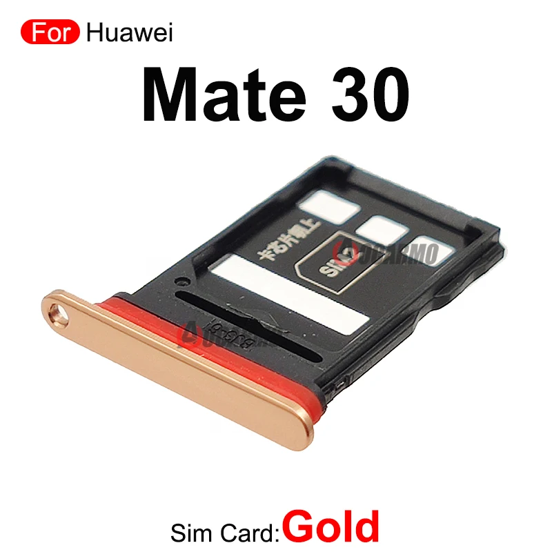 SIM Card For Huawei Mate 30 Pro 30Pro Socket Slot Sim Tray Holder Repair Replacement Parts Pink Light  Purple Gold Green Black