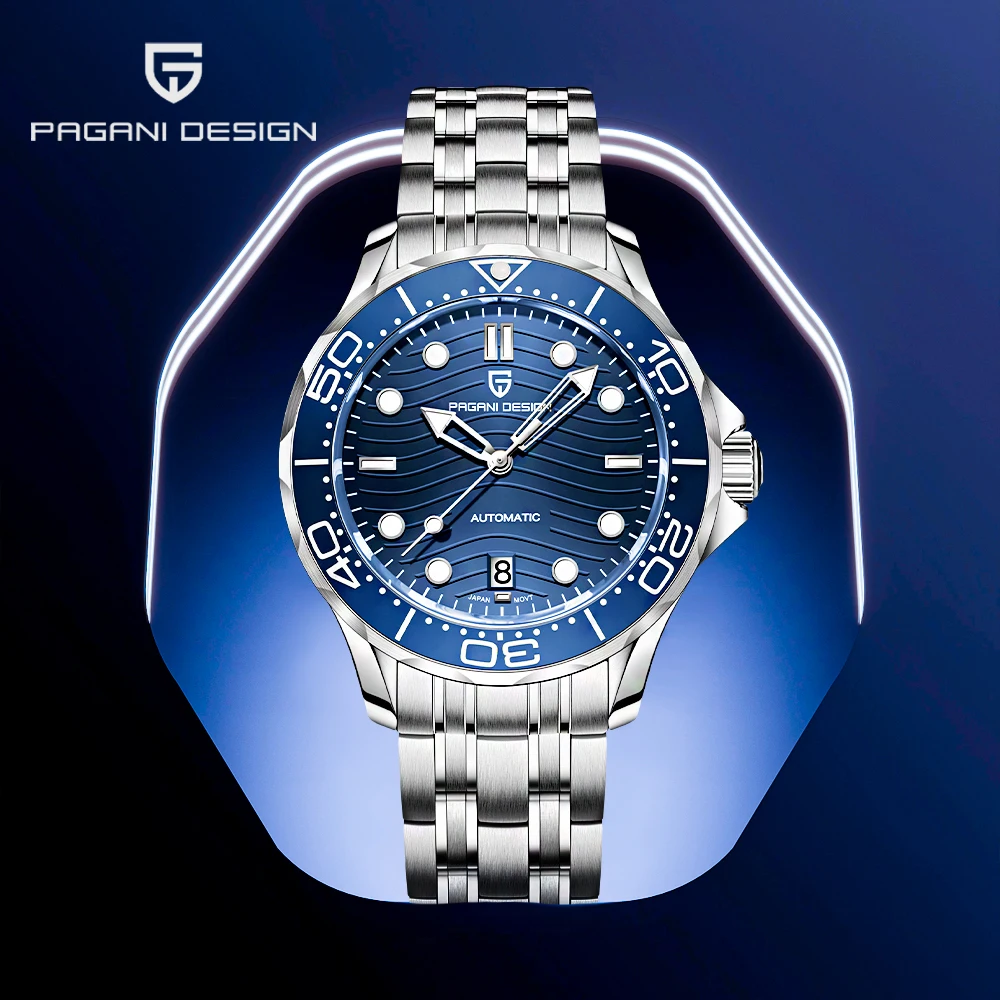 2026Pagani design men's watch fashion men's automatic watch classic sapphire mechanical watch stainless steel diving clock reloj