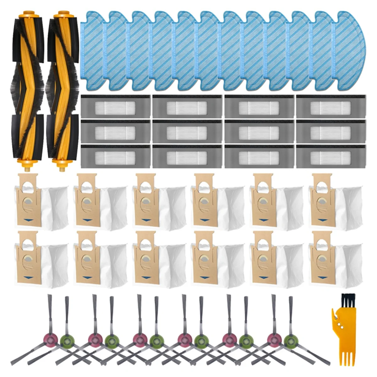 Para ecovacs deebot ozmo t8 +/t8 aivi/t8 max/n8 plus/n8 pro principal escova lateral filtro mop pano saco de pó peças