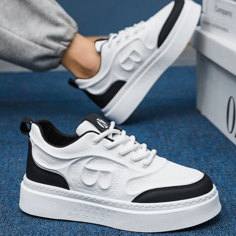 Tenis Para Hombre 2025 Men Casual Sport Shoes Spring Summer Trend Leather Low-top Flat Shoes Man Walking Footwear Versatile Plus